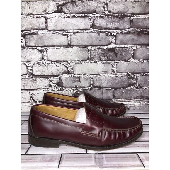 Jack Erwin Charlie Burgundy Leather Penny Loafers Dress Shoes Men Sz 9.5 US/43EU main image 12